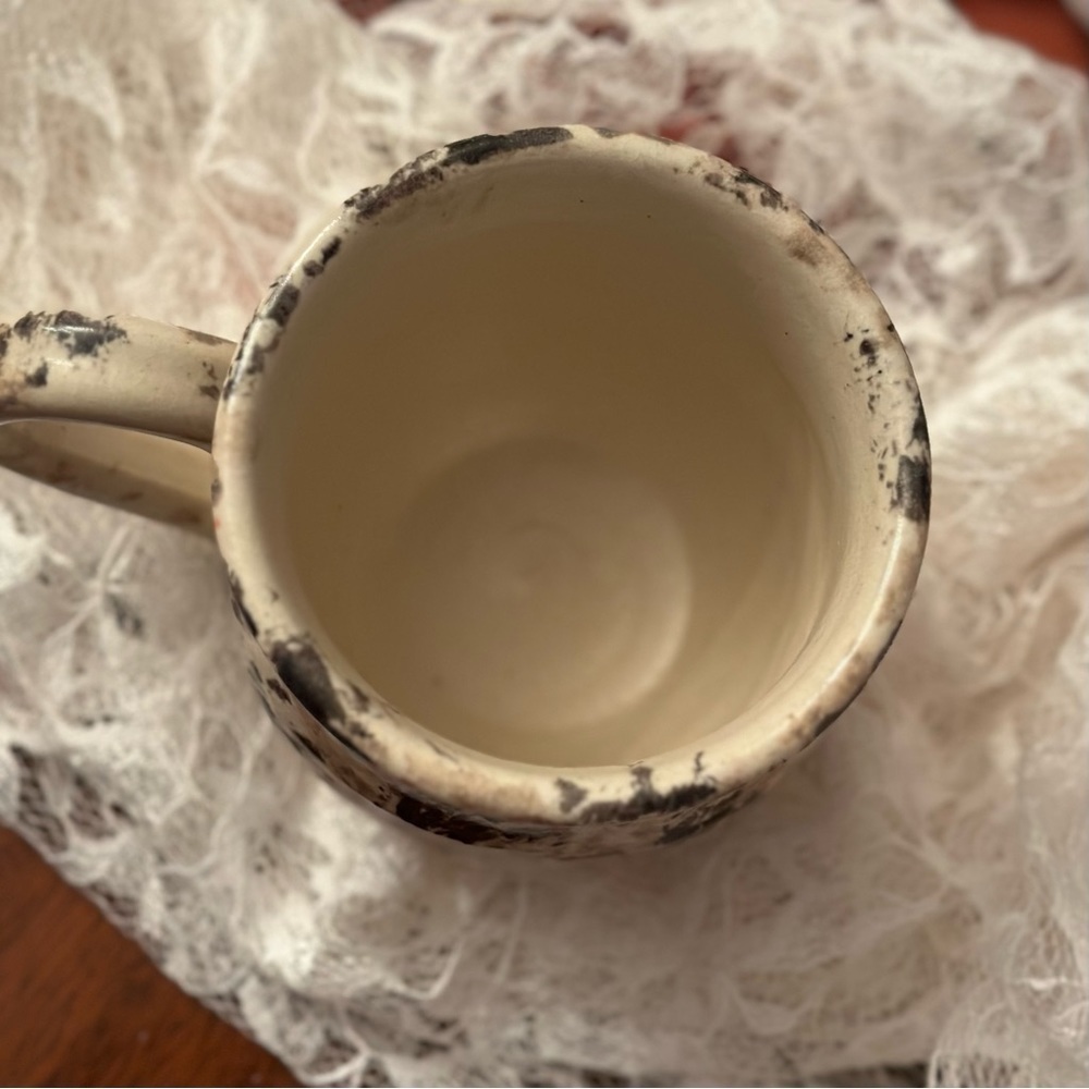 Stoneware Spotted/Speckled Earth Tone Hand Thrown Pottery Mug With Maker Mark - Picture 2 of 12
